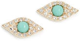 Thumbnail for your product : Ef Collection 14k Diamond Jumbo Turquoise Evil Eye Stud Earrings