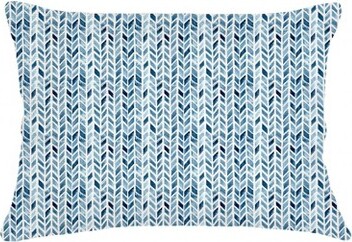 Anaya IndigoChevronVelvetPillow14x20DownAlternative