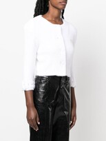 Thumbnail for your product : Coperni Belted-Cuff Cropped Cardigan