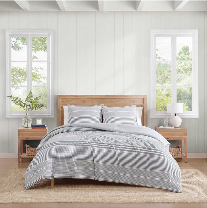 Tommy Hilfiger 180 Thread Count Danbury Stripe Cotton Comforter Set