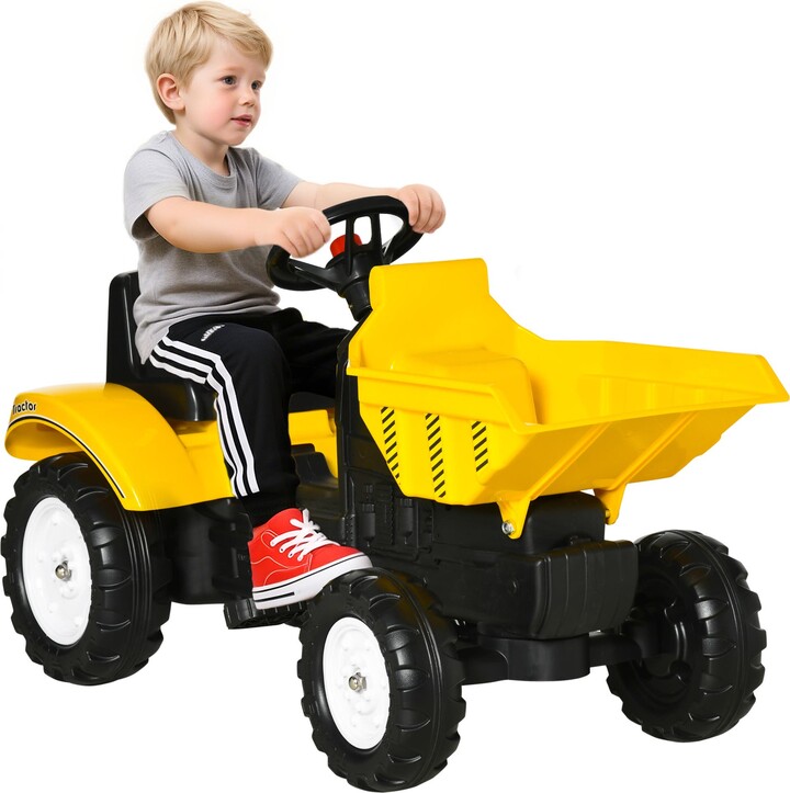 Aosom Kids Ride-On Excavator with Manual Bucket