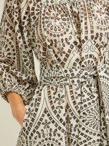 Thumbnail for your product : Lisa Marie Fernandez Laure Broderie-anglaise Cotton Dress - Womens - White Black