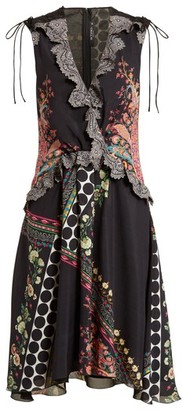 Etro Women's Paisley & Polka Dot Silk Flutter Dress