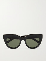 Thumbnail for your product : Le Specs Air Heart Cat-eye Acetate And Gold-tone Sunglasses - Black - One size