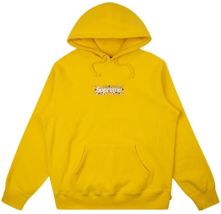 Yellow Supreme Bandana Box Logo Hooded Sweatshirt