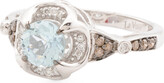 Thumbnail for your product : LeVian 14kt White Gold Diamond And Aquamarine Ring