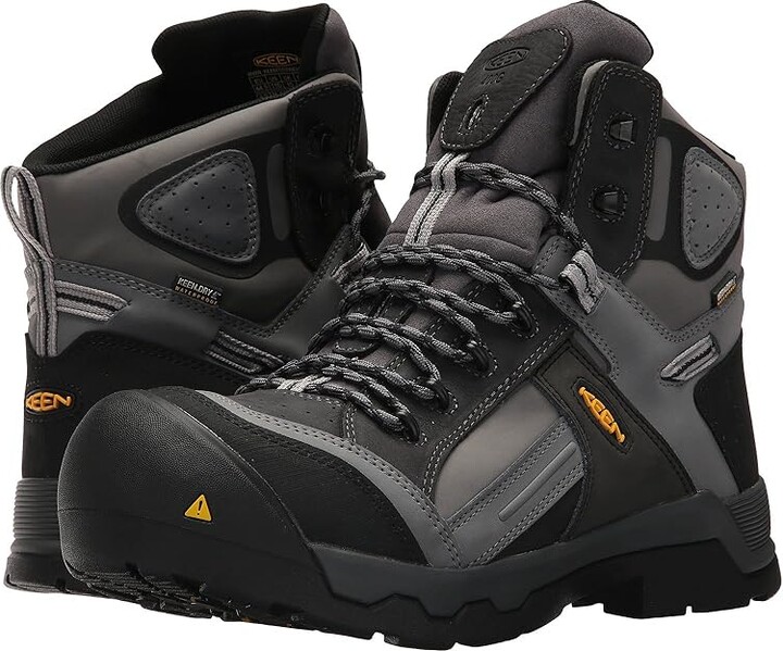 Keen Davenport 6 400G CT Waterproof (Comp Toe) Men's Work Boots Magnet/Steel/Grey : 9.5 EE - Wide Suede