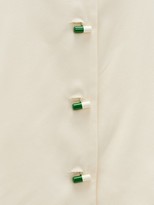 Thumbnail for your product : S.a.r.k - Daily Dose Pill-button Short-sleeved Silk Shirt - Cream
