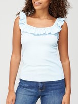 Thumbnail for your product : Very Ruffle Vest - Pale Blue
