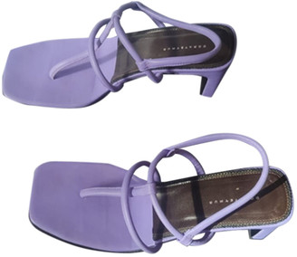 Dorateymur Purple Leather Sandals