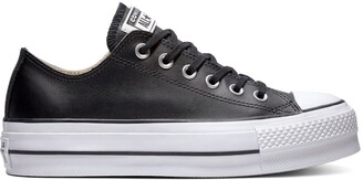 converse clean leather platform
