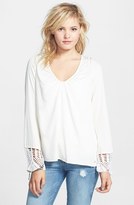 Thumbnail for your product : Rip Curl 'Kadence' Crochet Sleeve Top (Juniors)