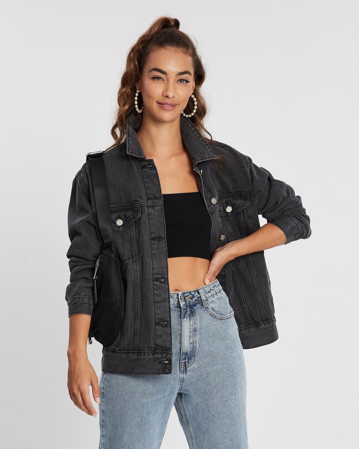 black denim jacket size 16