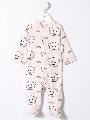 Emporio Armani Kids Bear-Print Two-Set Pyjamas
