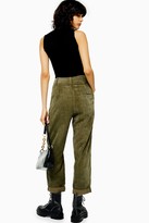 Thumbnail for your product : Topshop Khaki Casual Corduroy Tapered Pants
