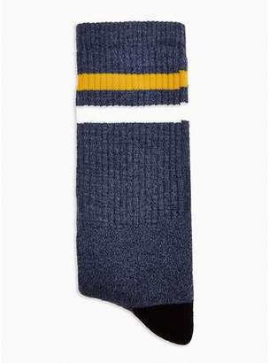 Topman Mens Navy Fashion Twist Tube Socks