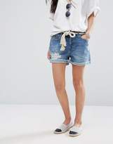 Thumbnail for your product : Superdry Denim Short With Rips And Rolled Hem