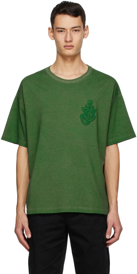 MONCLER GENIUS 1 Moncler JW Anderson Green Logo T-Shirt - ShopStyle