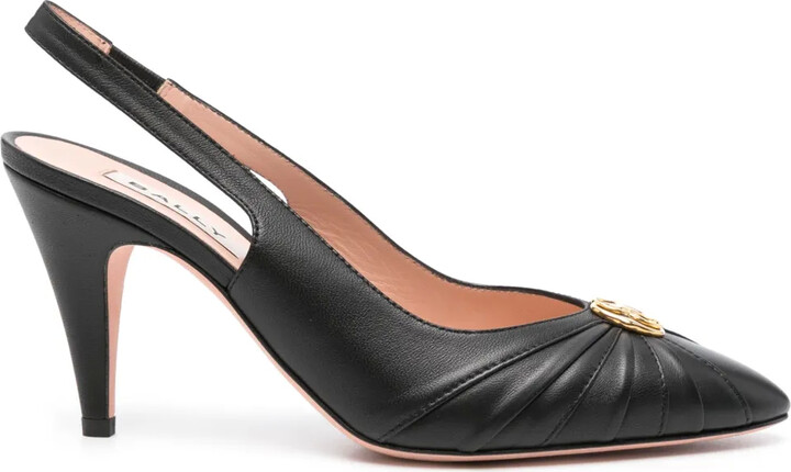 Bally Emblem 80mm leather pumps