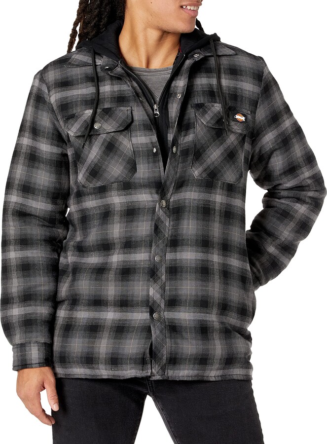 Dickies Womens Flannel Sherpa Lined Chore Coat Work Utility Outerwear