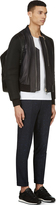 Thumbnail for your product : Paul Smith Black Leather & Neoprene Mesh Bomber Jacket