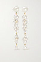Thumbnail for your product : Sophie Bille Brahe Tulip 14-karat Gold Pearl Earrings - One size