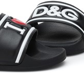 Thumbnail for your product : Dolce & Gabbana Children Leather slides