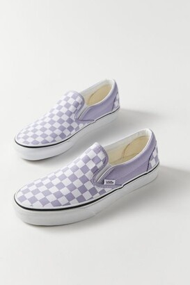 checkered vans light purple