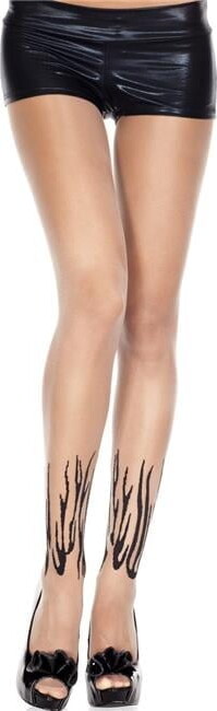 Music Legs Women’s Flame print spandex pantyhose