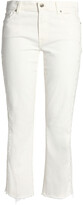 Thumbnail for your product : 7 For All Mankind Frayed Embroidered Straight-leg Jeans
