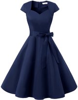 Thumbnail for your product : Dressystar CDS1955 Women Vintage 1950s Swing Cap Sleeevs Prom Dresses V Neck S