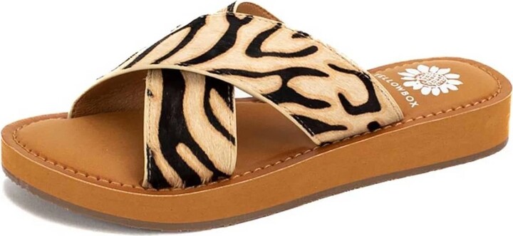 Yellow Box Women's Ansila Sandal In Zebra