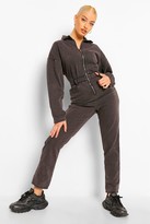 Thumbnail for your product : boohoo Denim Baggy Mom Boilersuit
