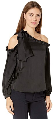 Cece one shoulder bow blouse Clearance