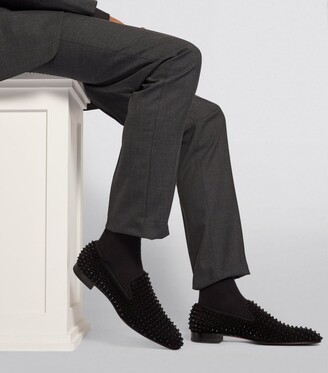 Christian Louboutin Black Patent Dandelion Spikes Loafers Size 39.5  Christian Louboutin