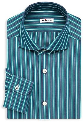 Kiton Contemporary-Fit Stripe Dress Shirt