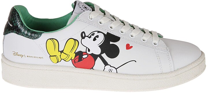 Mickey Mouse Unisex-Segeltuchschuhe Hi-Top Light Sneakers Modische Schnürschuhe-3