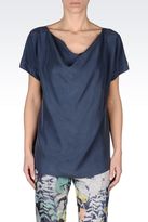 Thumbnail for your product : Giorgio Armani Silk Top With Draped Neckline