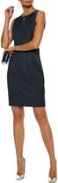 Thumbnail for your product : Elie Tahari Emory Cracked Leather-paneled Woven Mini Dress