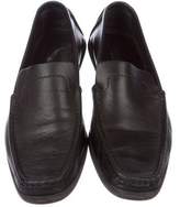 Thumbnail for your product : Gucci Leather Square-Toe Loafers