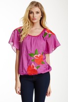 Thumbnail for your product : Blue Tassel Bold Floral Embroidered Blouse