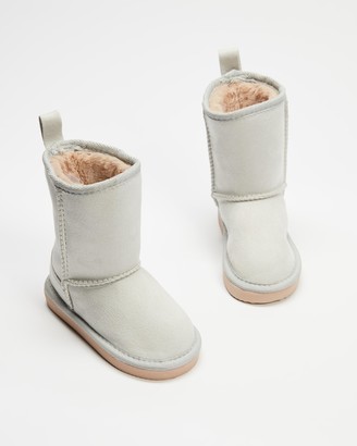 Cotton On Grey Slippers - Classic Homeboots - Kids-Teens - Size 7-8 at The Iconic