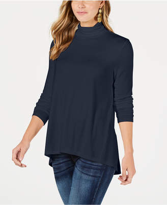 Style&Co. Style & Co Mock-Neck High-Low Top