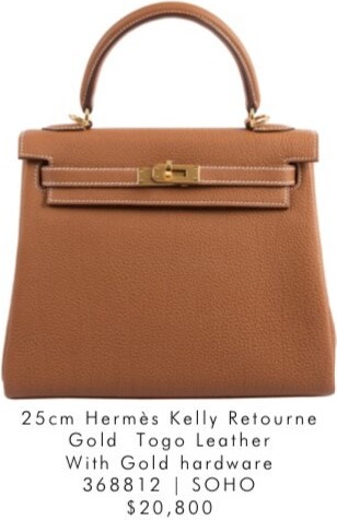 Hermes Herm s Kelly Retourne 25cm
