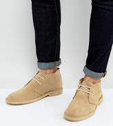 Thumbnail for your product : ASOS Design DESIGN Wide Fit desert boots in stone suede