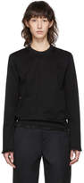 Thumbnail for your product : Noir Kei Ninomiya Black Faux-Fur Detail Long Sleeve T-Shirt