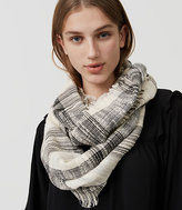 Thumbnail for your product : LOFT Textured Plaid Infinity Scarf