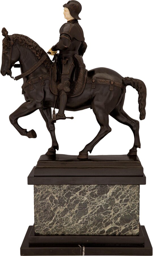 1stDibs Italian 19th Century Bronze And Marble Statue Of A Nobleman On His Horse