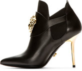 Thumbnail for your product : Versace Black Leather Boot With Gold Medusa