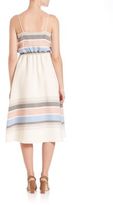 Thumbnail for your product : Suno Striped V-Neck Midi Dress